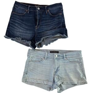 Abercrombie & Fitch Jean Shorts Set of 2  with 27" waist 2" inseam‎